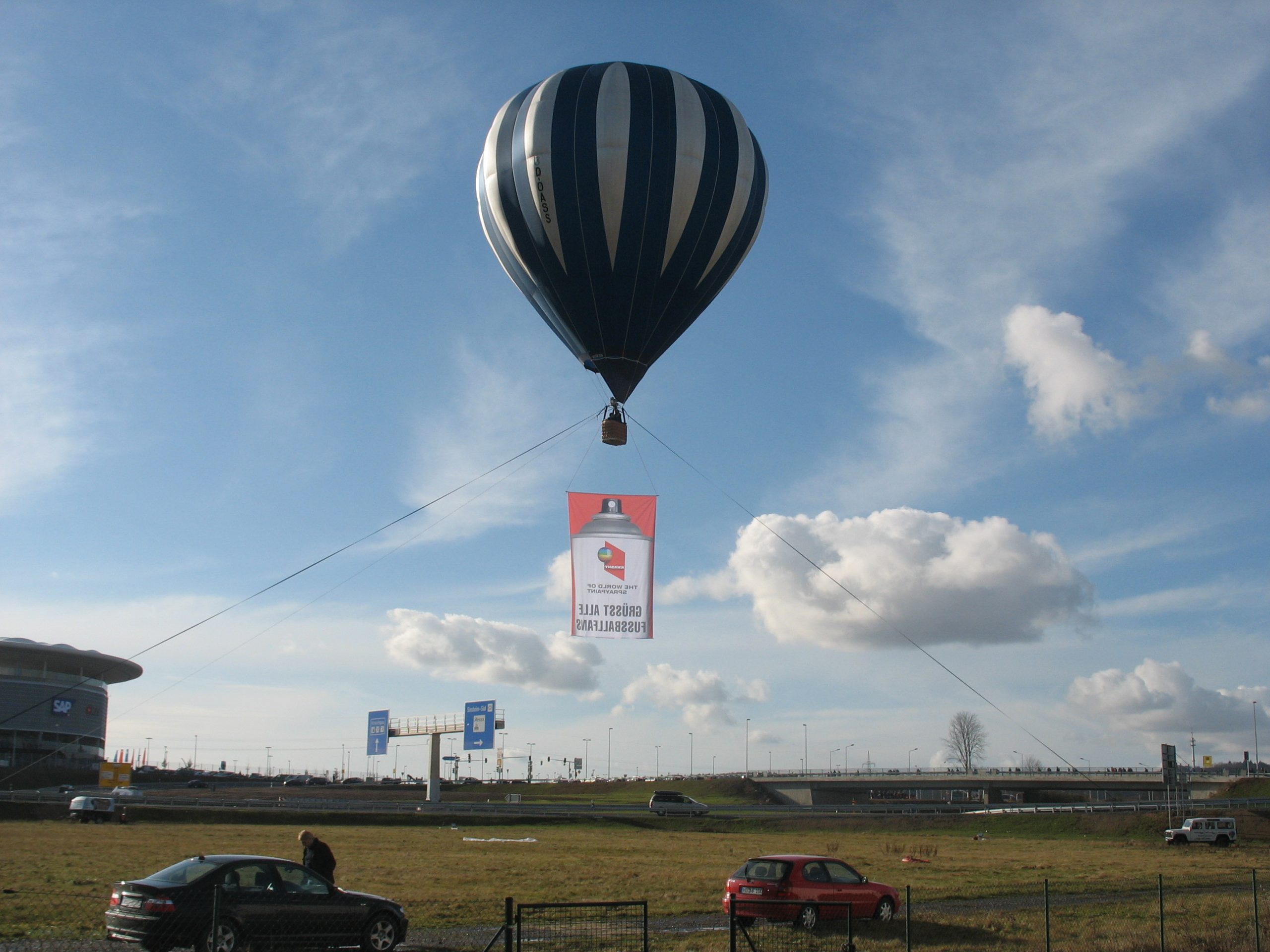 Sonderbau Heißluftballon mit Banner